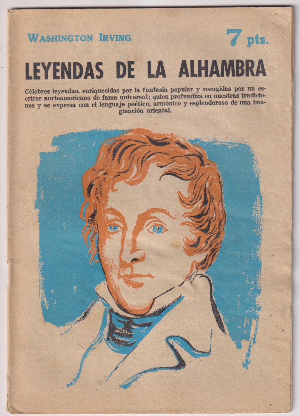 Revista Literaria Novelas y Cuentos nº 1801. Leyendas de la Alhambra por W. Irving. 1963