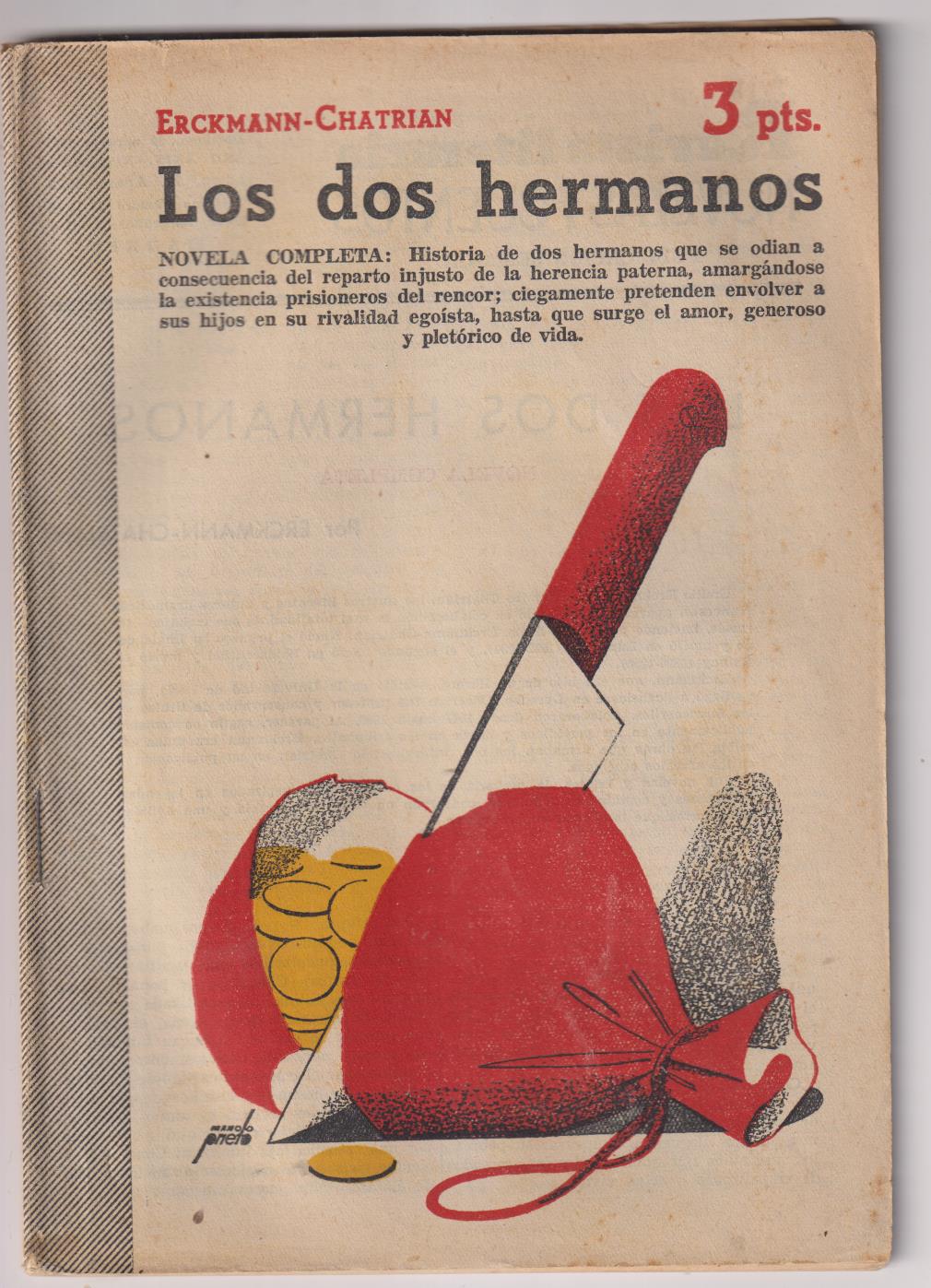 Revista Literaria Novelas y Cuentos nº 1119. Los dos hermanos por Erckman-chatrian, 1952