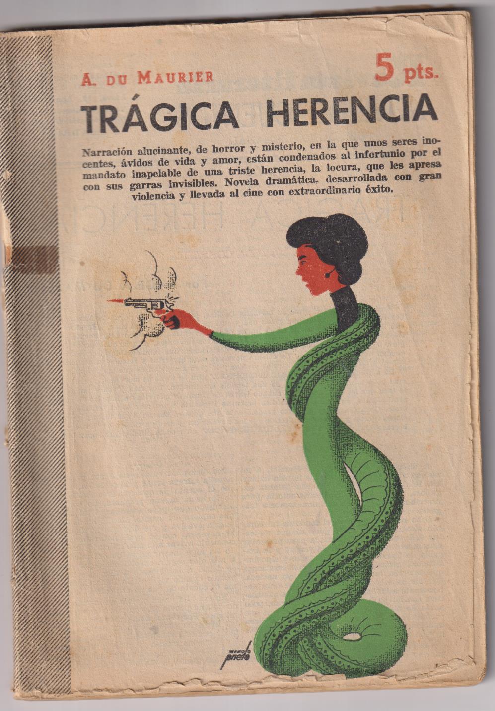 Revista Literaria Novelas y Cuentos nº 1312. A. Du Maurier. Trágica herencia, Año 1956
