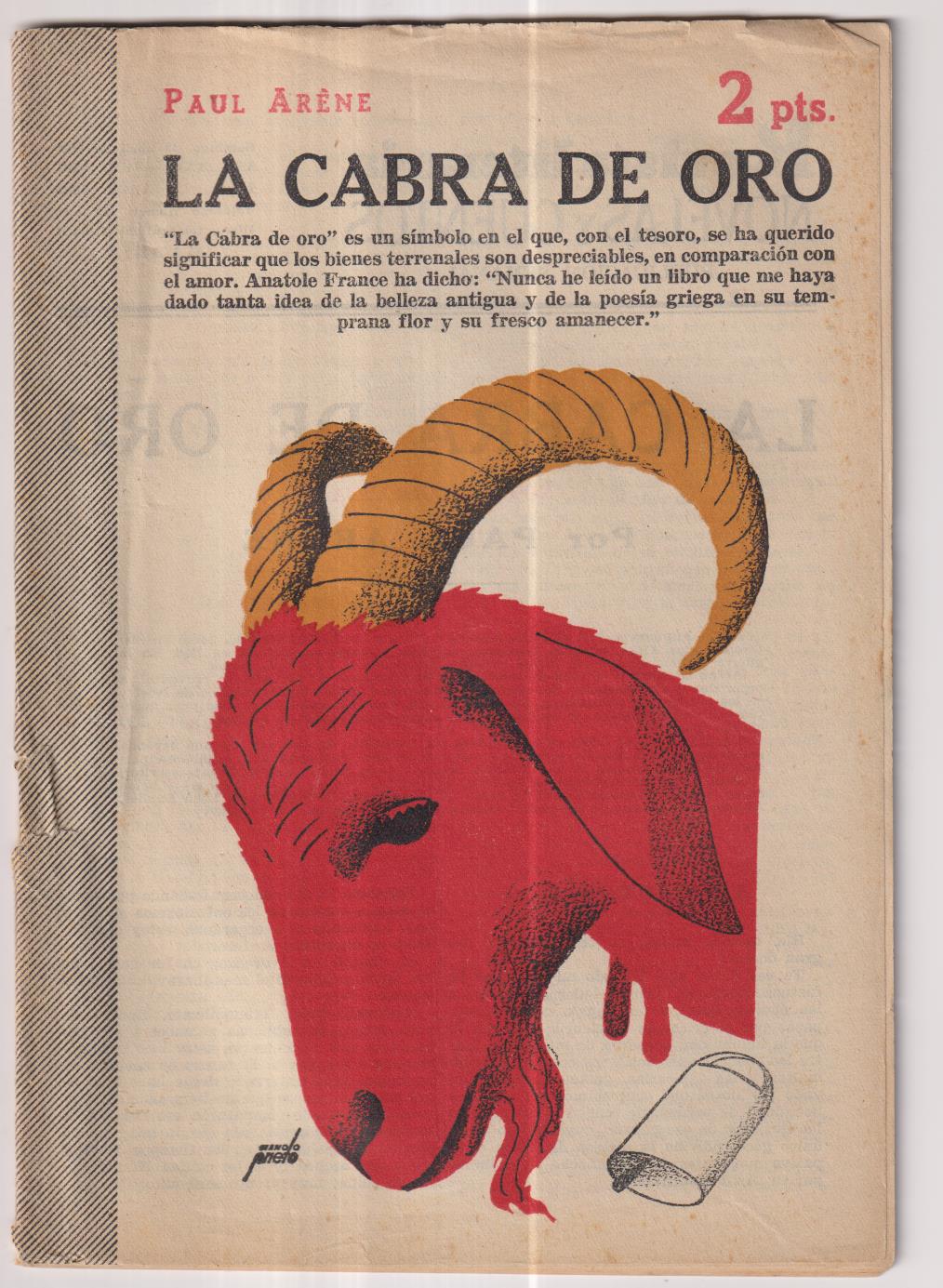 Revista literaria Novelas y Cuentos nº 1092. Paul arene. La Cabra de Oro, año 1952