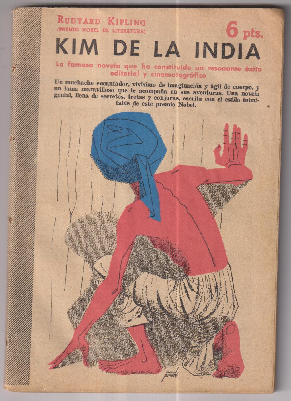Revista Literaria. Novelas y Cuentos nº 1232. Rudyard Kipling. Kim de la India, año 1954