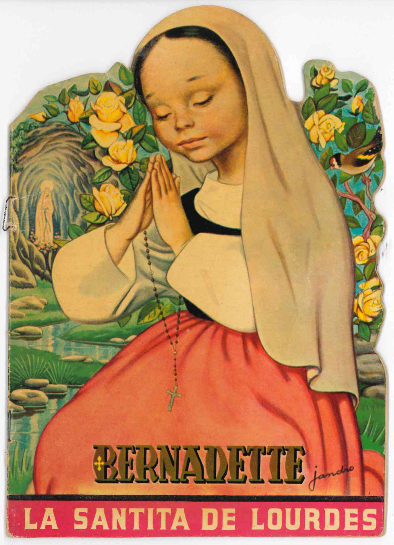 Cuento Troquelado Bernadette. Editorial artigas. Edición dedicada al Centenario 1858-1958