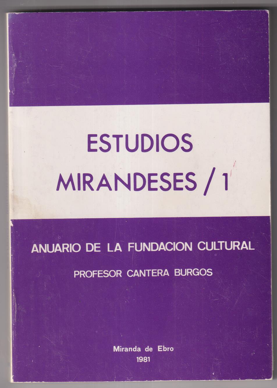 Estudios Mirandeses 1. Miranda de Ebro 1981