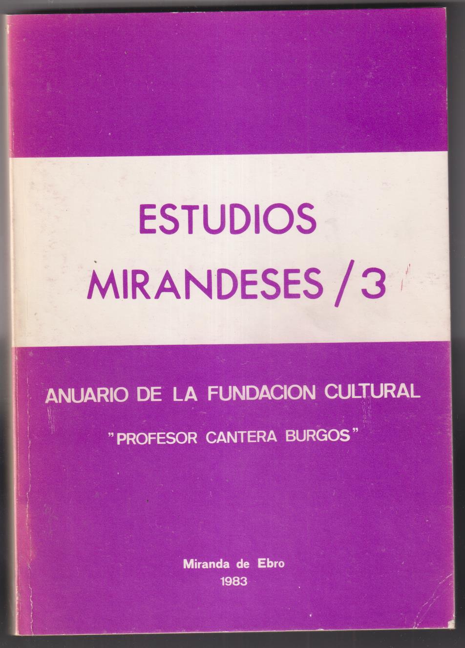Estudios Mirandeses 3. Miranda de Ebro 1983