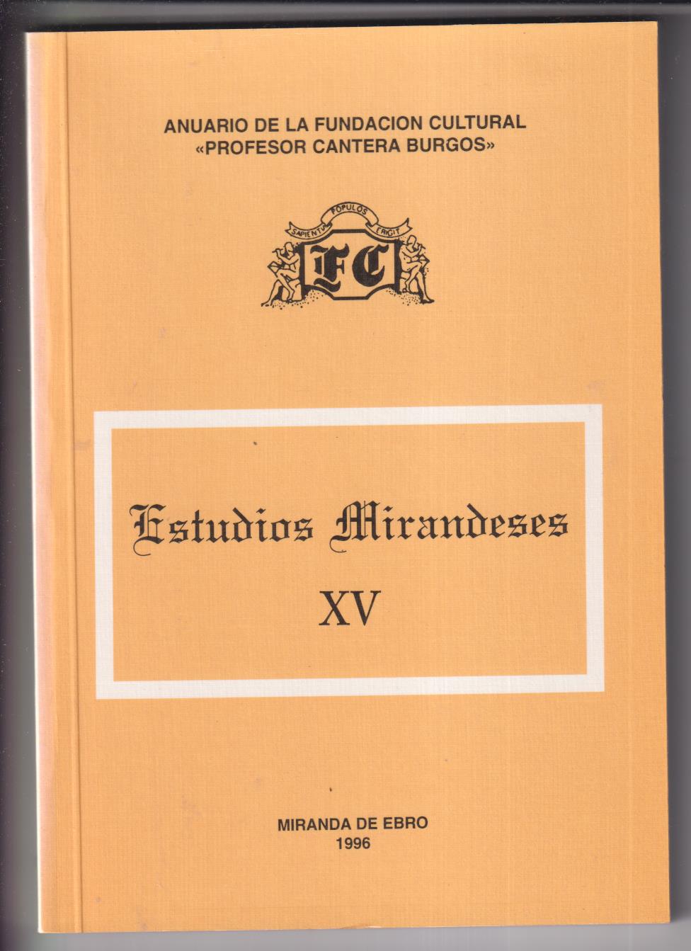 Estudios Mirandeses XV. Miranda de Ebro 1996