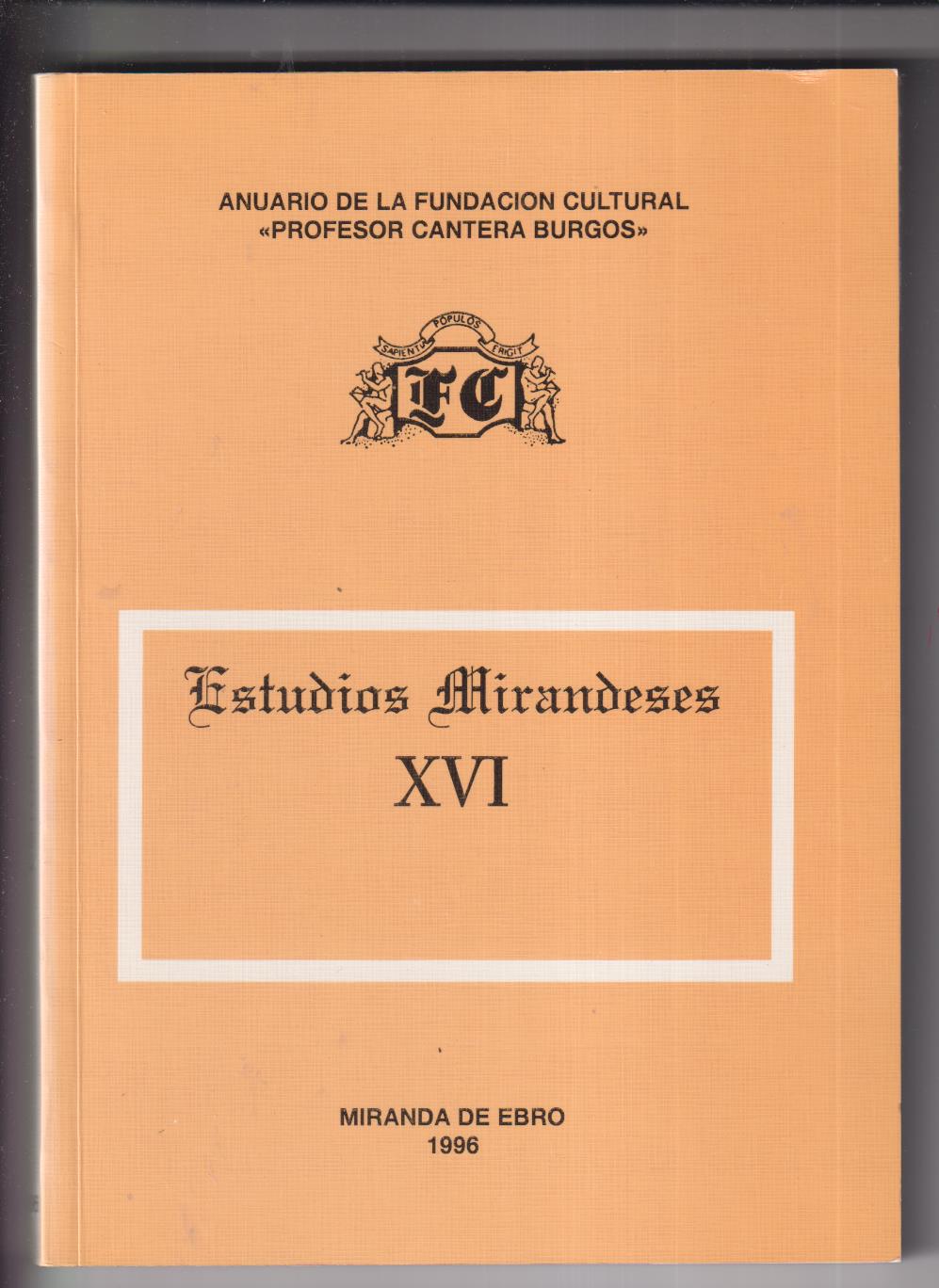 Estudios Mirandeses XVI. Miranda de Ebro 1996