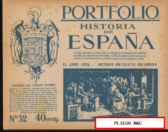Portfolio Historia de España nº 32. Editorial Seguí