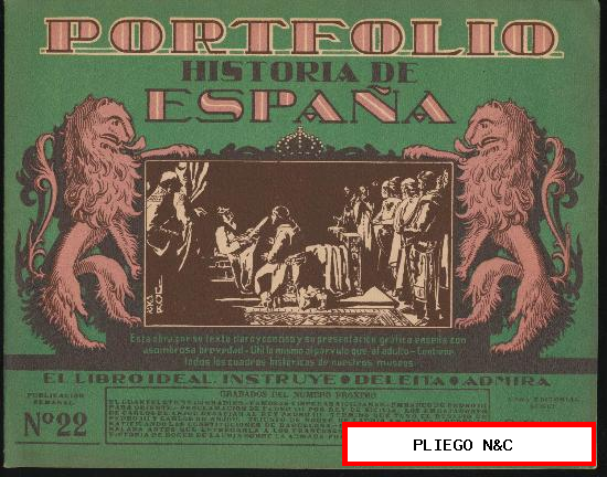 Portfolio Historia de España nº 22. Editorial Seguí