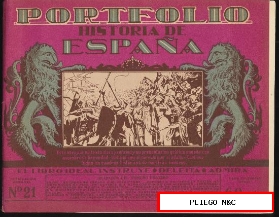 Portfolio Historia de España nº 21. Editorial Seguí