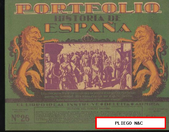 Portfolio Historia de España nº 26. Editorial Seguí
