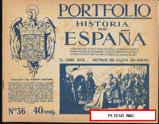 Portfolio Historia de España nº 36. Editorial Seguí