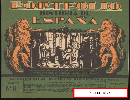 Portfolio Historia de España nº 8. Editorial Seguí