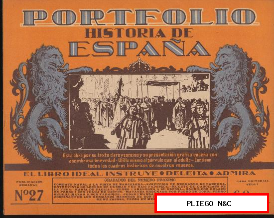 Portfolio Historia de España nº 27. Editorial Seguí