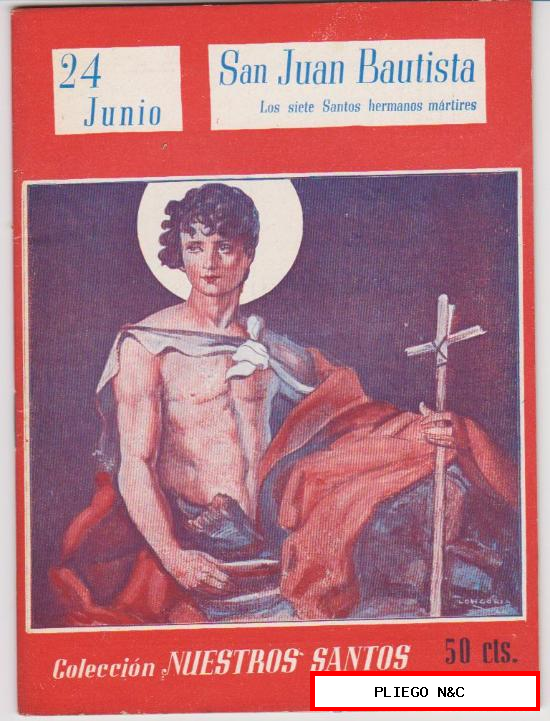 Colección Nuestros Santos. San Juan Bautista. Editorial V. Ferrer 1944
