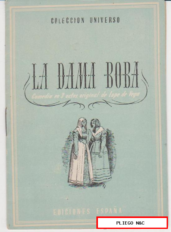 Colección Universo. La Dama Boba de Lope de Vega. Ediciones España