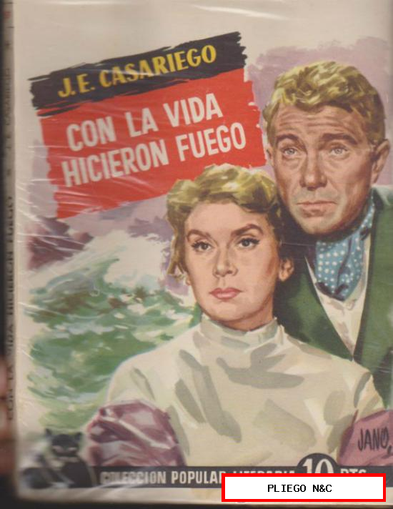 C. Popular Literaria nº 57. Con la Vida Hicieron fuego. J.E. Casariego. 1957