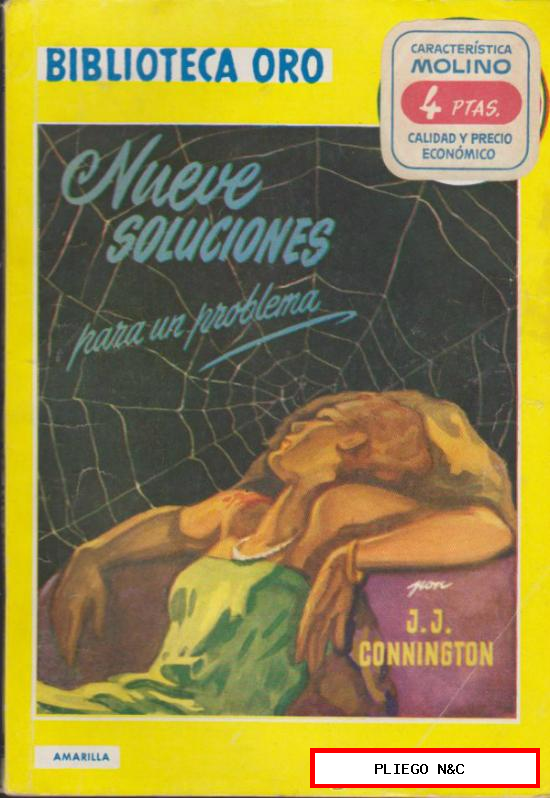 Biblioteca Oro nº 309. Nueve soluciones para un problema. Editorial Molino 1954