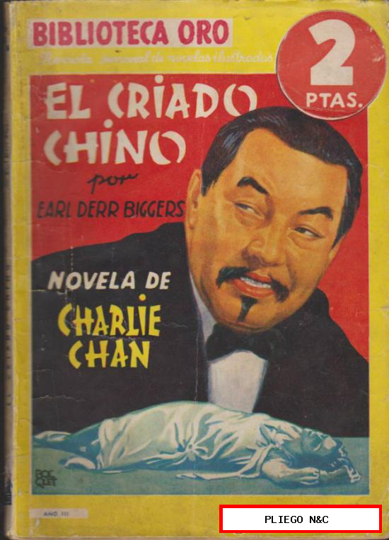Biblioteca Oro nº 65. El criado chino. Editorial Molino 1939