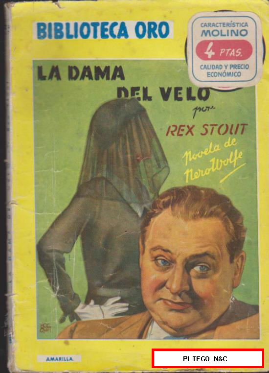 Biblioteca Oro nº 224. La Dama del velo. Editorial Molino 1947
