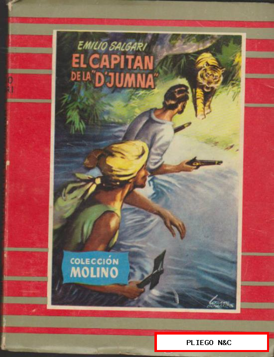 Molino nº 35. El Capitán de la D´Jumna por E. Salgari. Molino 1956