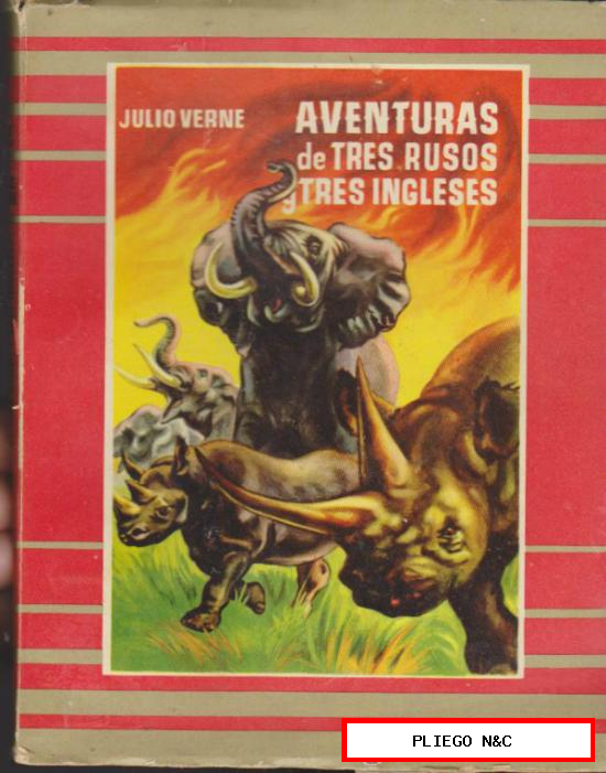 Colección Molino nº 43. Aventuras de tres rusos y tres ingleses. J. Verne. Molino 1957