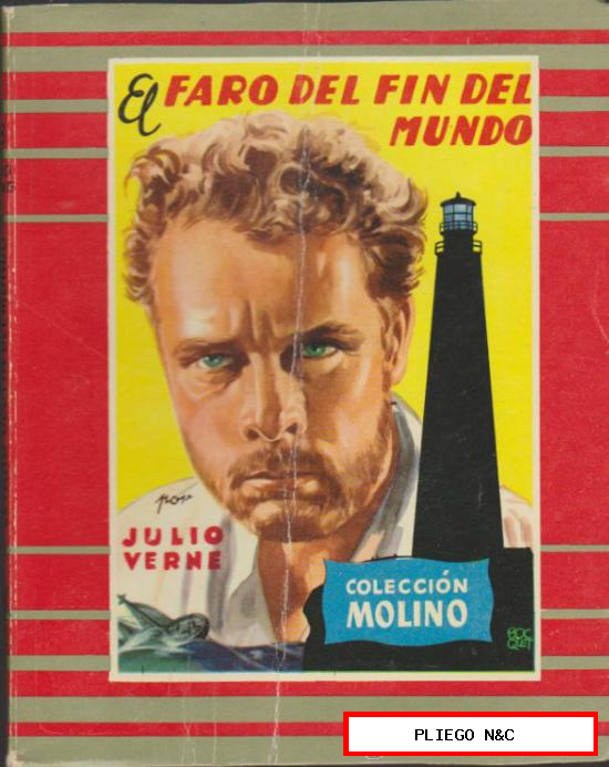 Colección Molino nº 38. El Faro del Fin del Mundo por J. Verne. Molino 1955