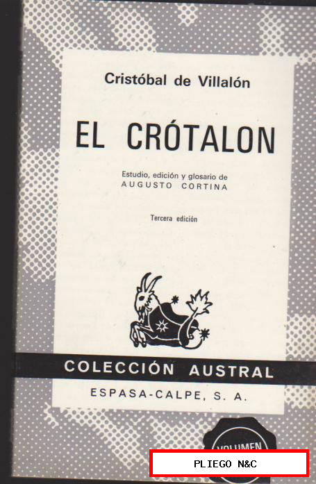 Colección Austral nº 264. El Crotalón. Espasa Calpe 1973