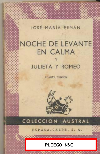 Noche de Levante en calma y Julieta y Romeo. J.M. Pemán. Austral nº 234. 1957