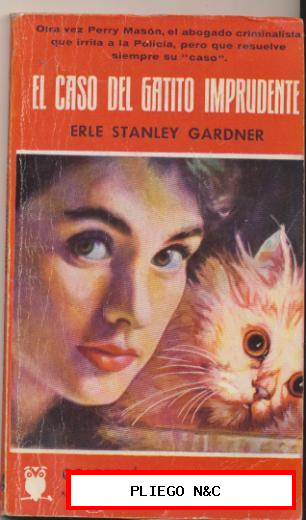 Colección El Búho nº 14. El Caso del gatito imprudente por E.S. Gardner Cliper 1958