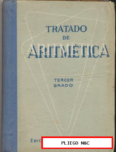 Tratado de Aritmética Tercer Grado. Ediciones Bruño. 1961. SIN USAR