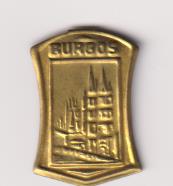 Emblema Metálica Auxilio Social. Escudo. Burgos. Con pestaña