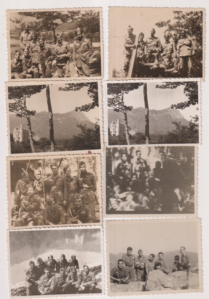 Lote de 8 Fotografías (8,5x6 c) de Campamentos