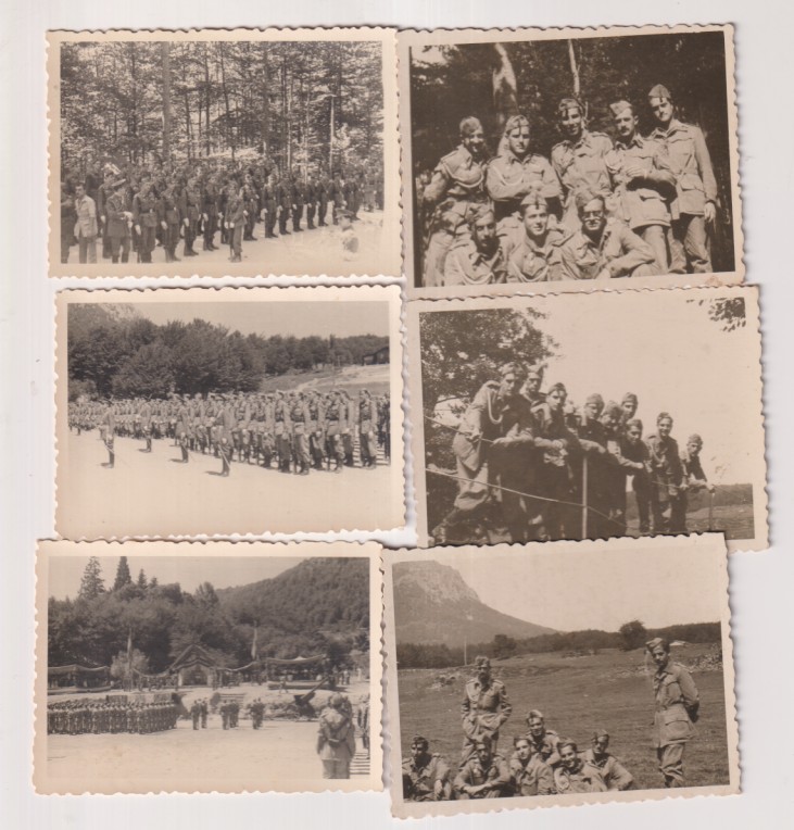 Lote de 6 Fotografías (8,5x6 c.) De Campamento. Años 50