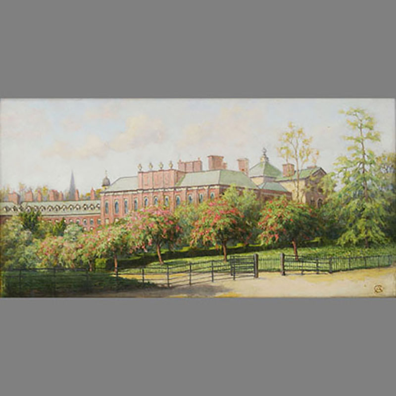Sir Arthur Temple Felix Clay, B.T. (Británico 1842-1928). Palacio de Kensington en mayo/ Kensington Palace in May