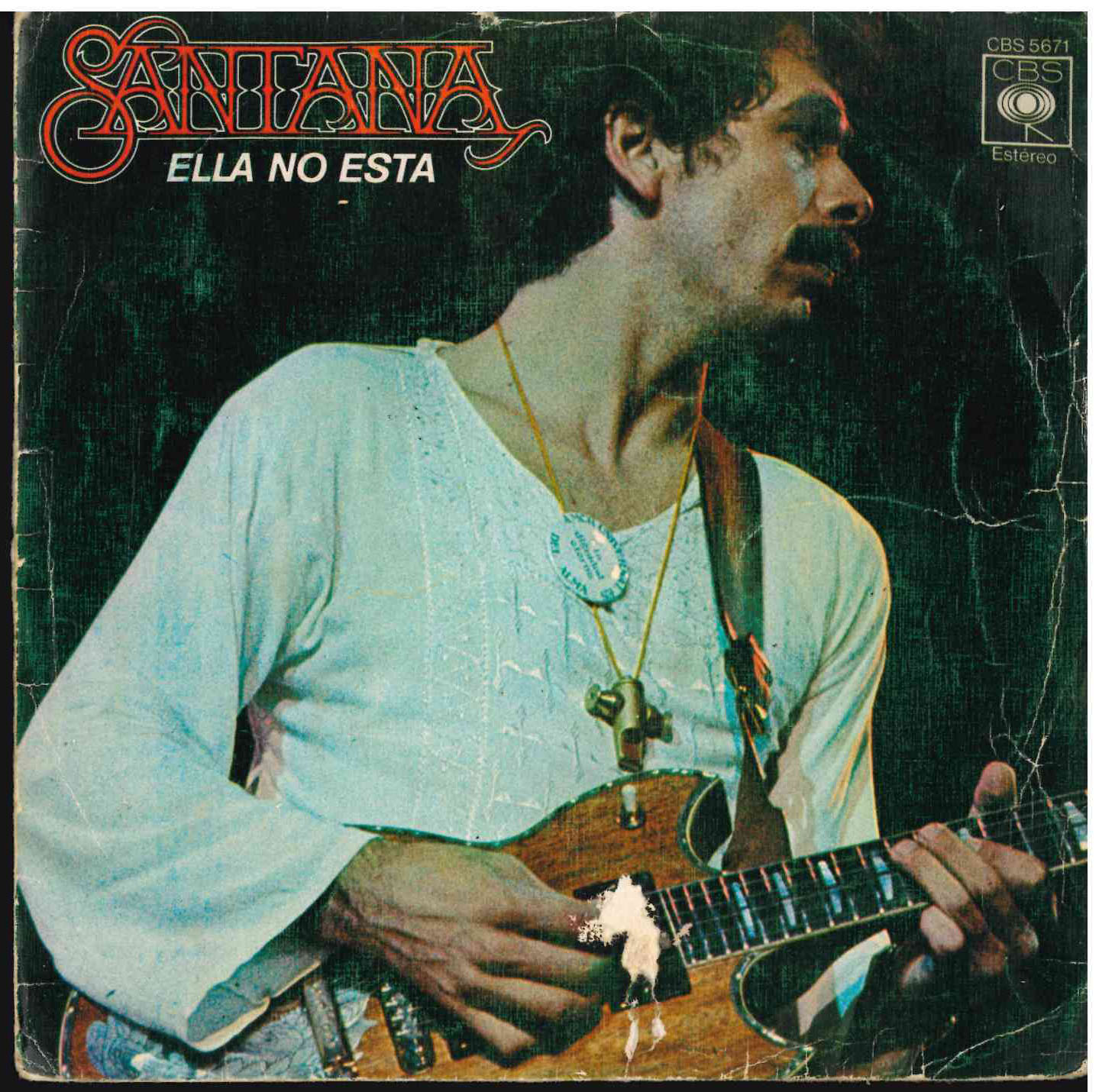 Santana. Ella no está /Zulú. CBS 1977 (CBS 5671). Single 45 RPM