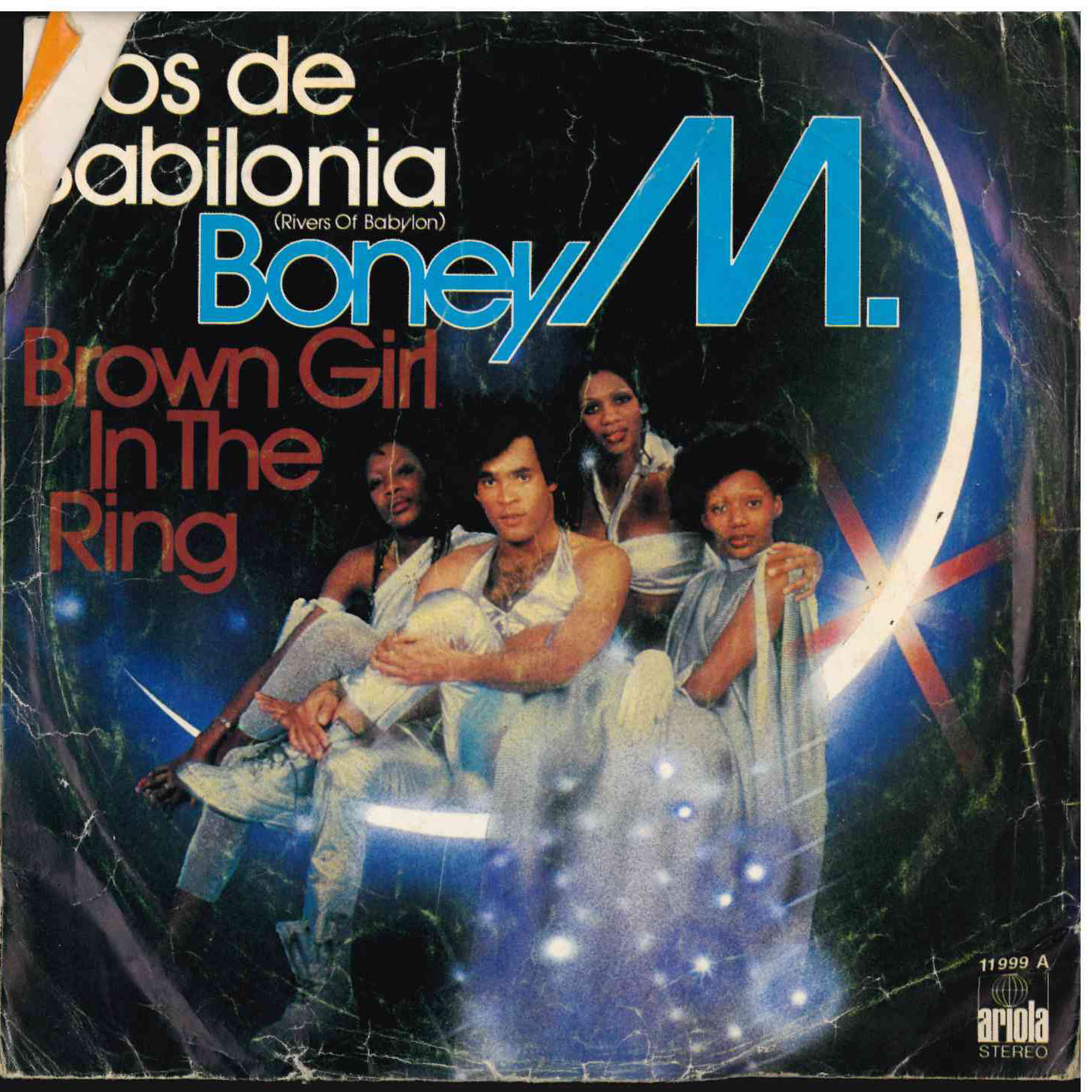 Boney M. Ríos de Babilonia (Rivers of Babylon) / Brown girl in the ring. Ariola 1978 (1. 999 A). 45 RPM