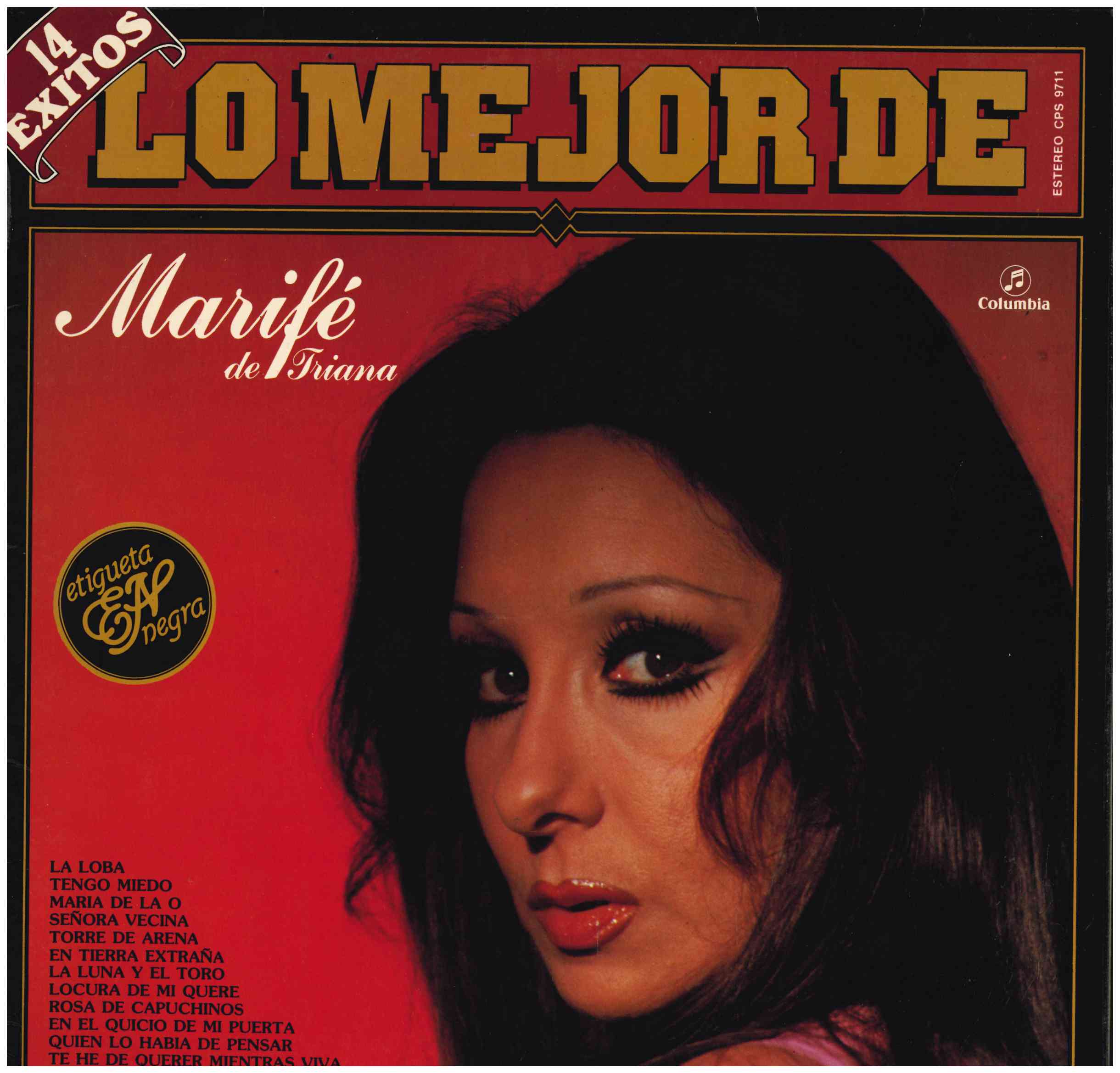 Marifé de Triana. Lo mejor. 14 éxitos. Columbia 1983 (CPS 9711)
