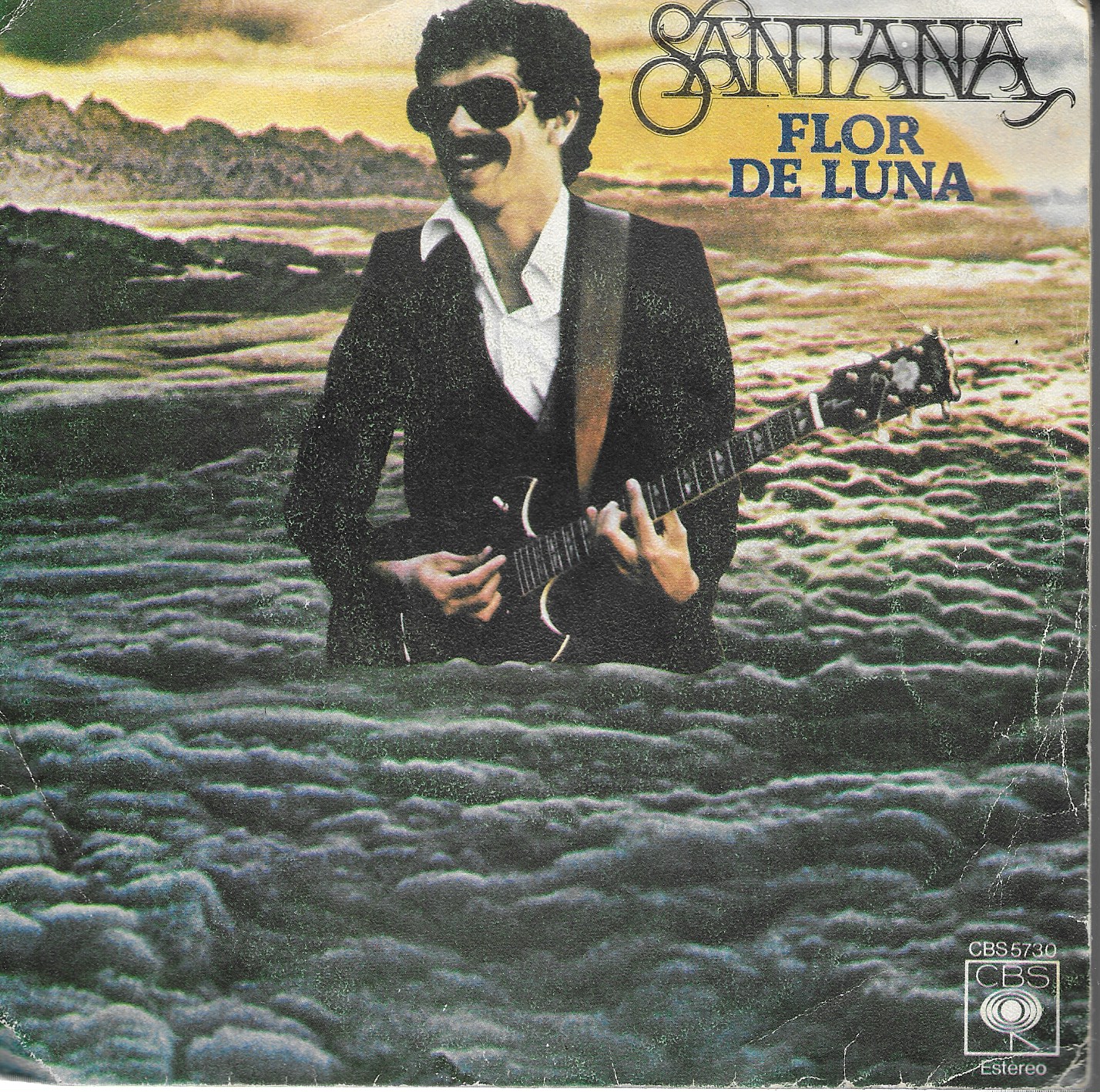 Santana. CBS 1978. 45RPM SP 2 títulos: Flor de luna/Transcendance