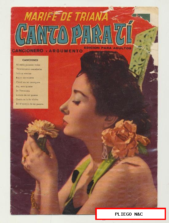 Marifé de Triana en canto para ti. Cancionero y argumento de la película (14 pp.) Fher 1959