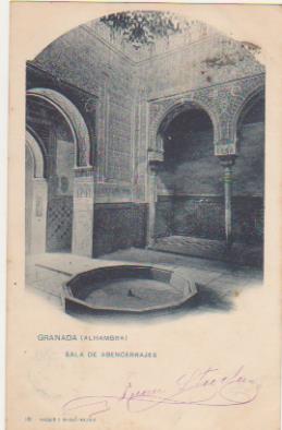 Granada. Alhambra. Sala de Abencerrajes. Hauser y Menet. Franqueado y fechado en 1902 con sello Edifil 241
