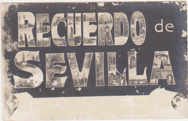 Postal Recuerdo de Sevilla. Anterior a 1905