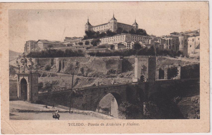 Toledo. Puente de Alcántara y Alcázar