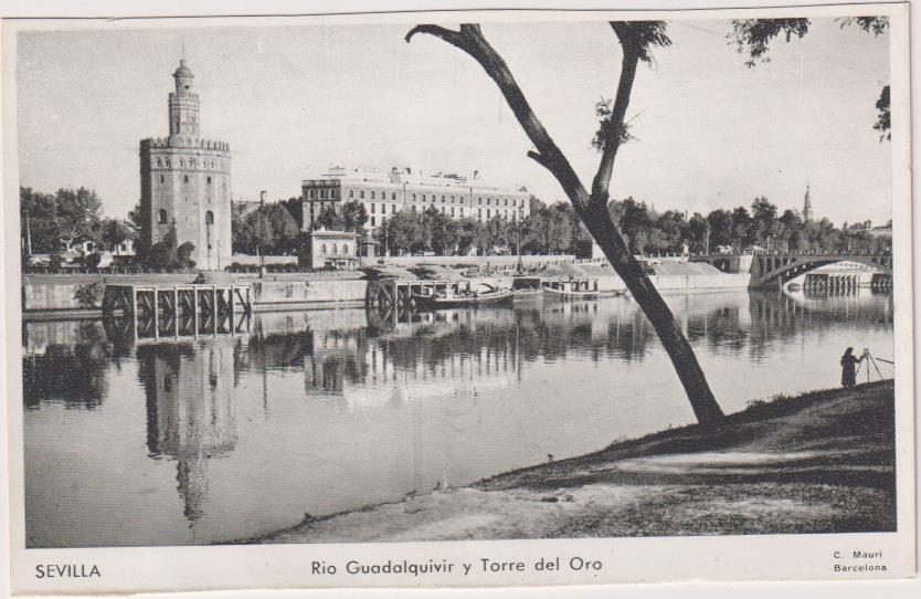 Sevilla. Río Guadalquivir y Torre del Oro. G. Mauri