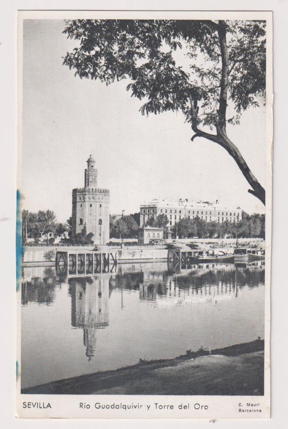 Sevilla. Río Guadalquivir y Torre del Oro. G. Mauri