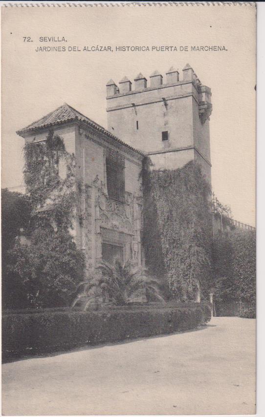 Sevilla. Jardines del Alcázar. Histórica Puerta de Marchena. Colección Barreiro nº 72