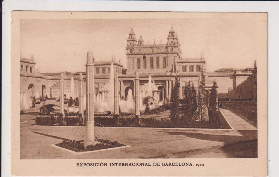 Postal Exposición Internacional Barcelona 1929. Palacio del Arte. Amatller