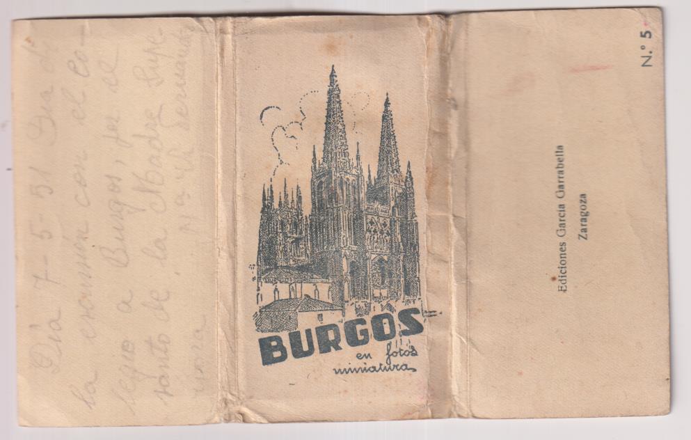 Burgos.- Carpeta con 10 postales (9x4,5) EDi. García Garrabella nº 5. sin cicular