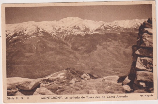 Montgrony. la collada de toses des de coma armada. fot. Nogués. sin usar