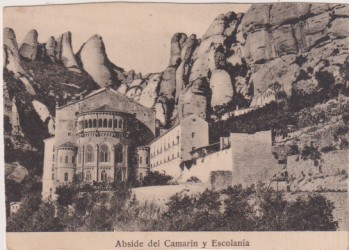Montserrat. Abside del camarín y Escolania. (9,5x6,5) anterior a 1905