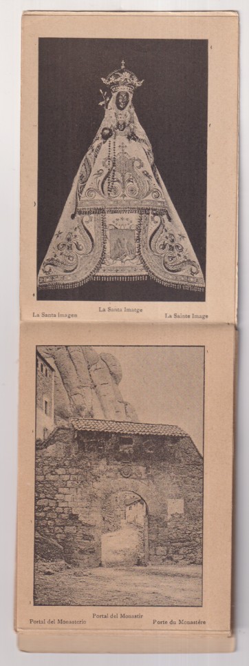 Recuerdo de Montserrat. Librito de 15 Postales (12x8 c.) Sin usar